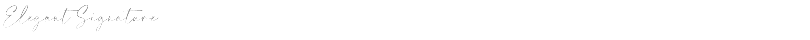Elegant Signature font preview